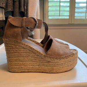 Tan suede espadrilles